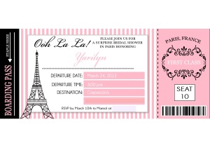 Yarilyn - Paris Ticket Bridal Shower